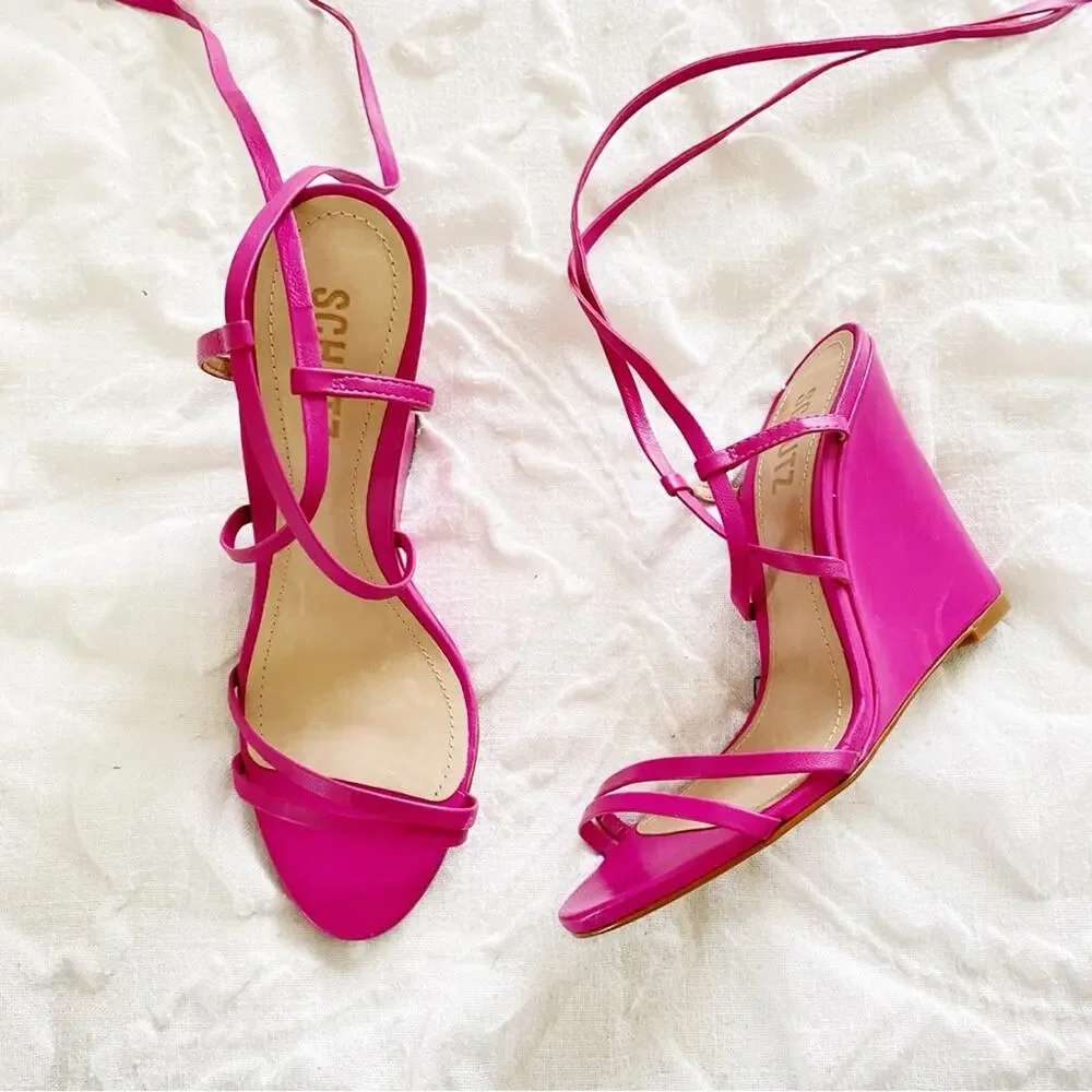 Schutz Deonne Casual Nappa LeatherSandal Size 6